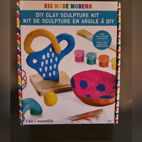 Kid made modern DIY Clay Sculpture Kit - Picture 2 of 2